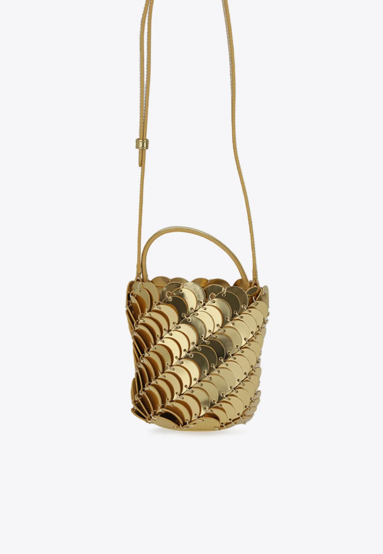Paco Metallic Leather Medallions Crossbody Bag