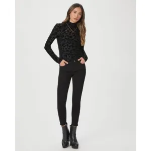 Paige Verdugo Crop 26W Black Overdye Denim Jeans