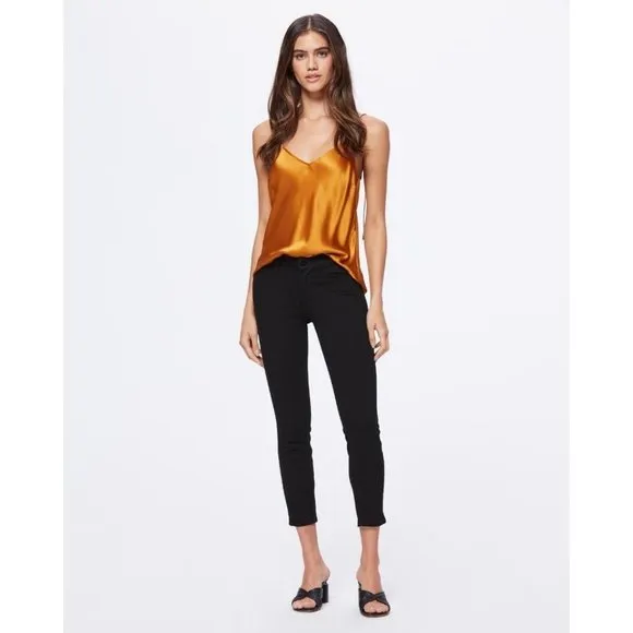 Paige Verdugo Crop 26W Black Overdye Denim Jeans