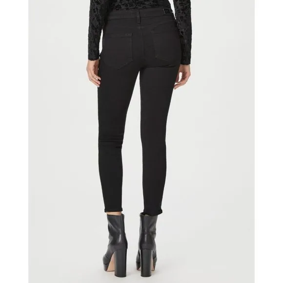 Paige Verdugo Crop 26W Black Overdye Denim Jeans