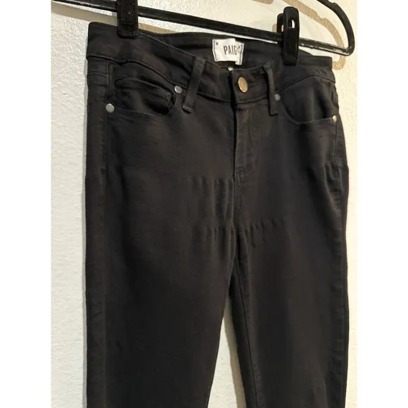 Paige Verdugo Crop 26W Black Overdye Denim Jeans