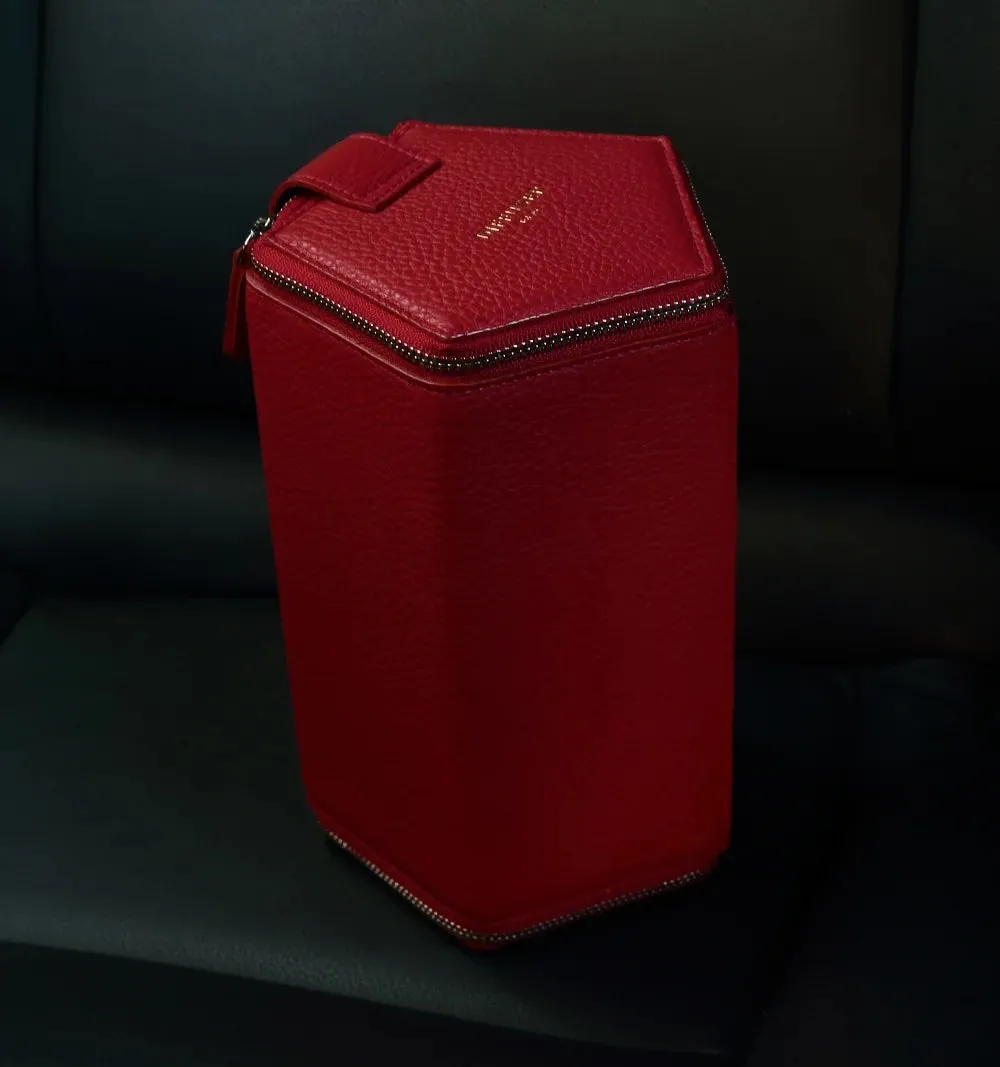 PENTAGON PRISM STORAGE BOX-Red / Navy