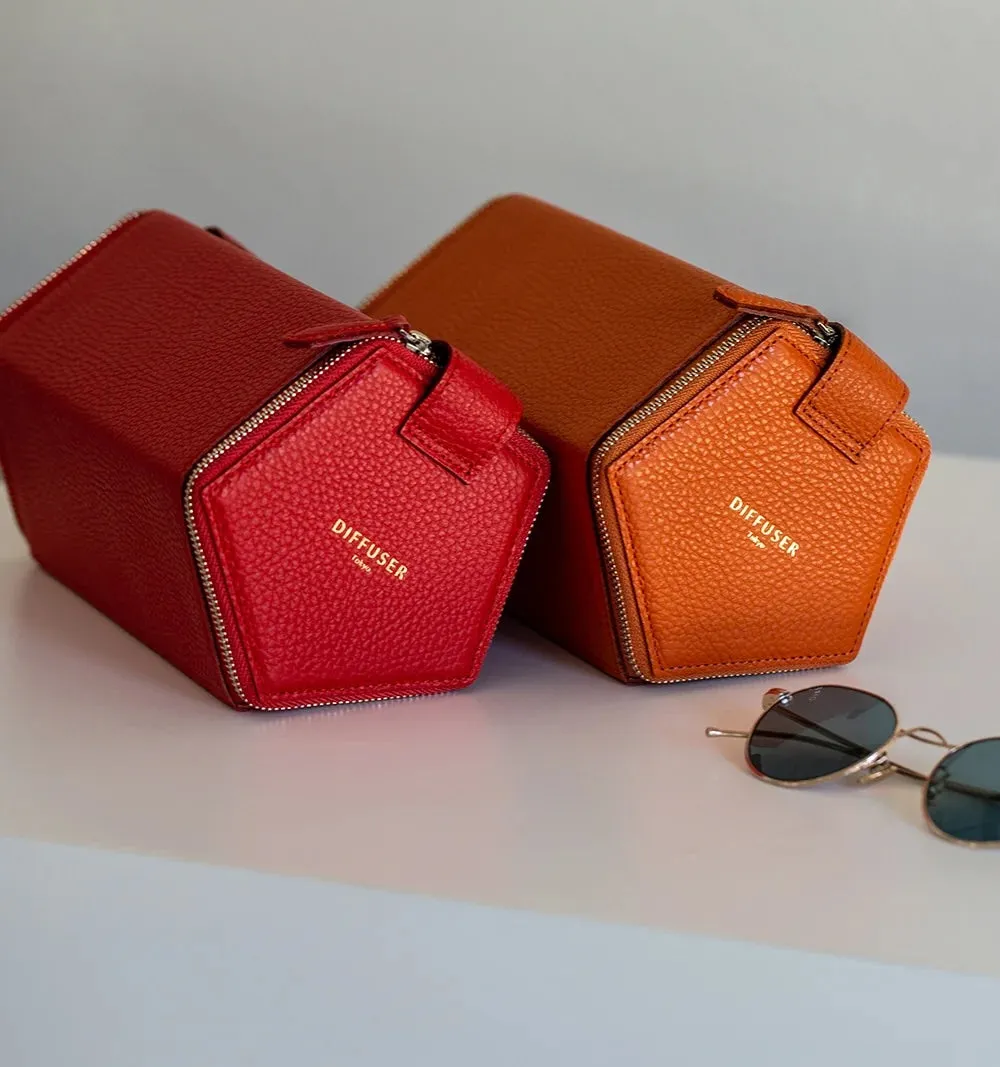 PENTAGON PRISM STORAGE BOX-Red / Navy