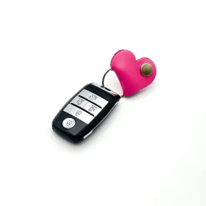 Pink Leather Key Holder