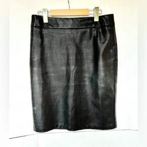 Pink martini faux leather skirt black size medium