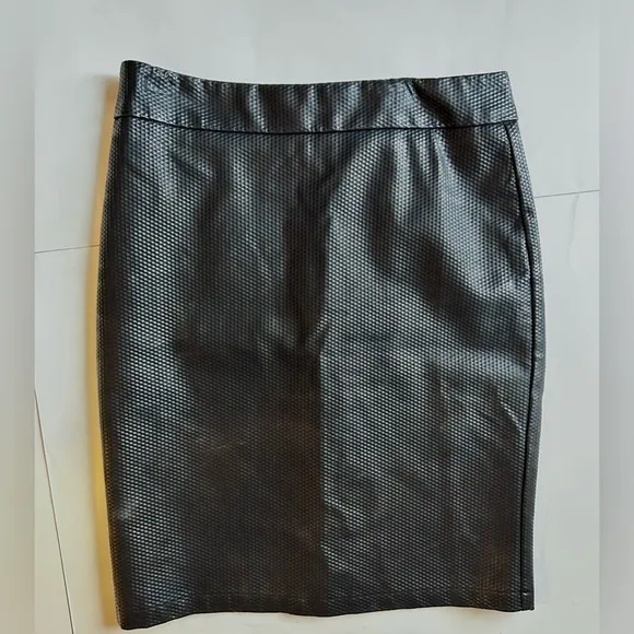 Pink martini faux leather skirt black size medium