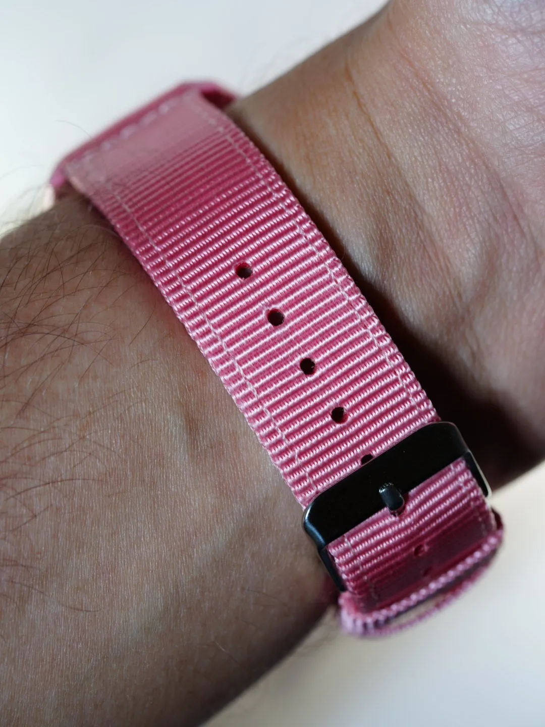 Pink Nylon Strap For Pink MoonSwatch