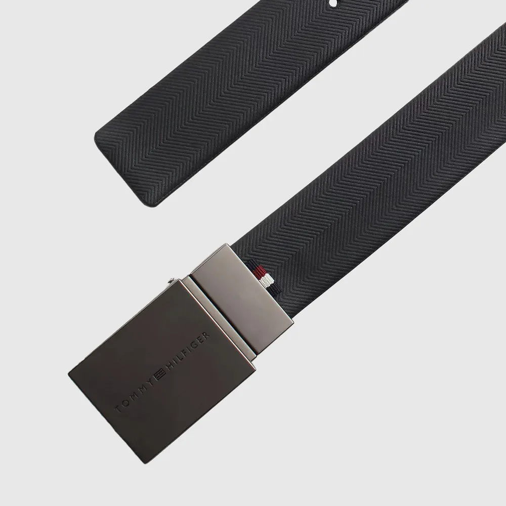 Plaque Reversible Belt - Navy