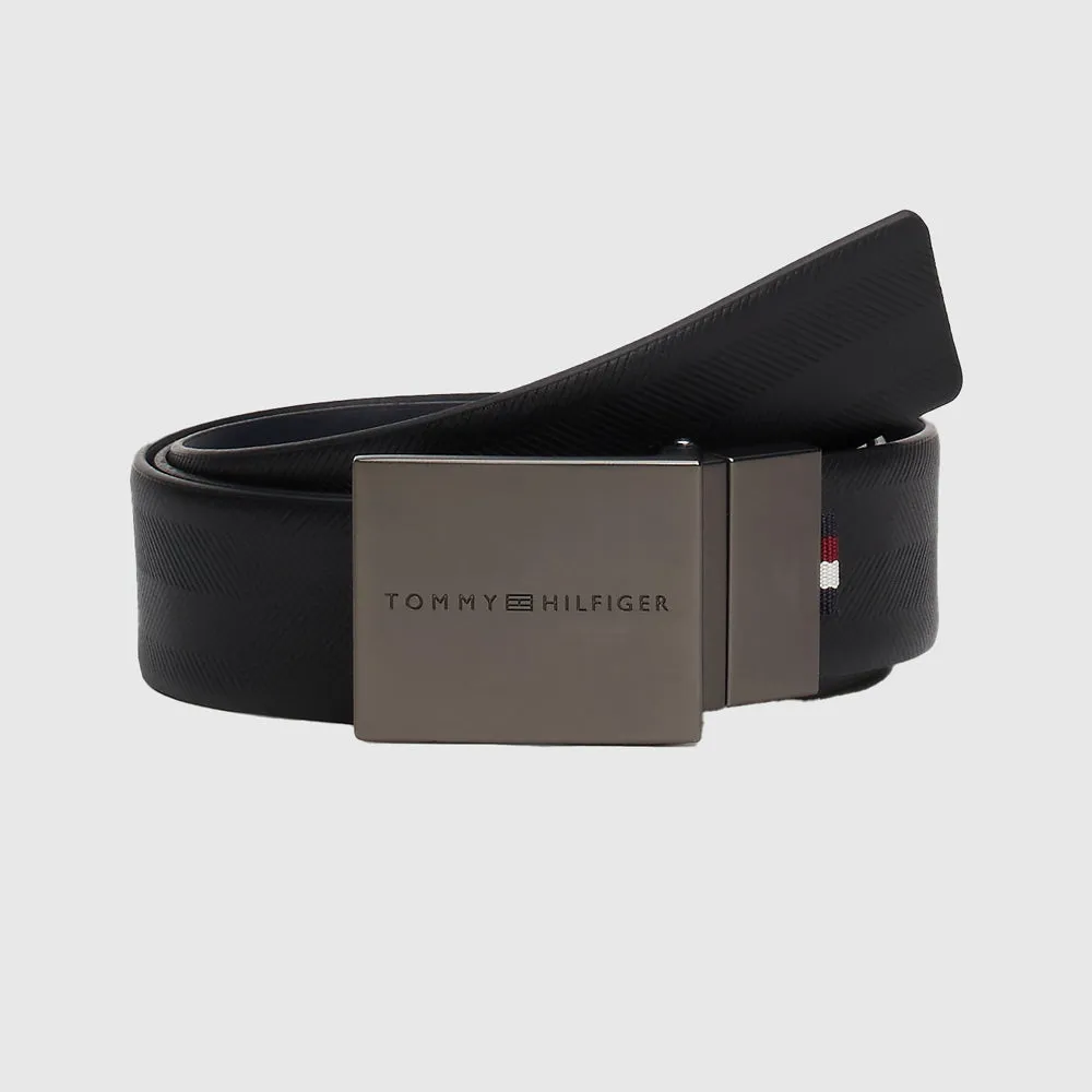 Plaque Reversible Belt - Navy
