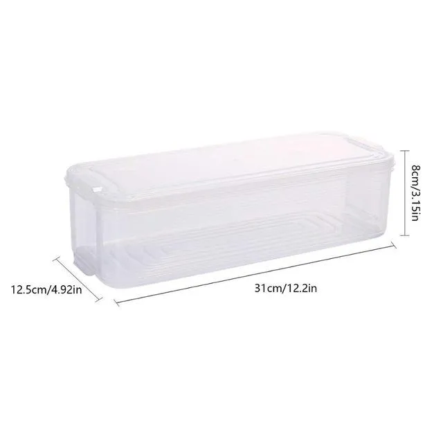 Plastic Storage Bins  Box Food Storage Containers with Lid Freezer Organizer