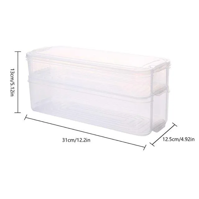 Plastic Storage Bins  Box Food Storage Containers with Lid Freezer Organizer