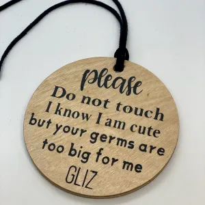 Please Don't Touch Car Seat / Stroller Tag, Natural