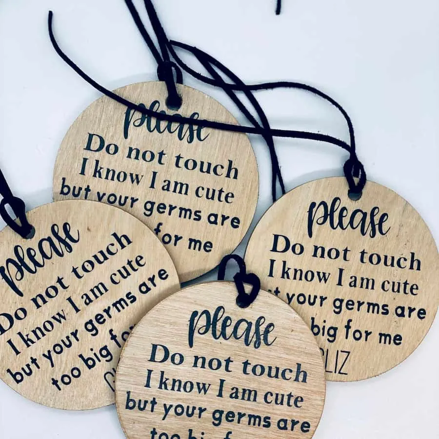 Please Don't Touch Car Seat / Stroller Tag, Natural