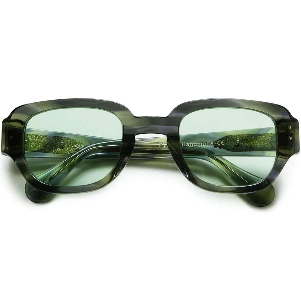 Polar Skate Co x Sun Buddies Pyle Sunglasses Violet Green