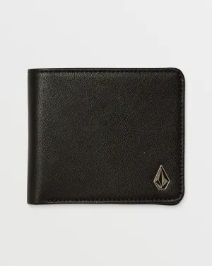 Portefeuille Slim Stone Small - BLACK