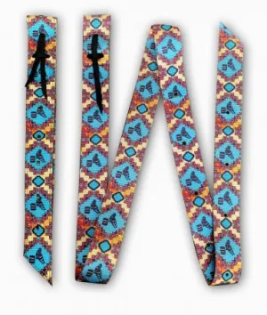 Premium Quality Barrel Racer Print Nylon tie strap and Off Billet set