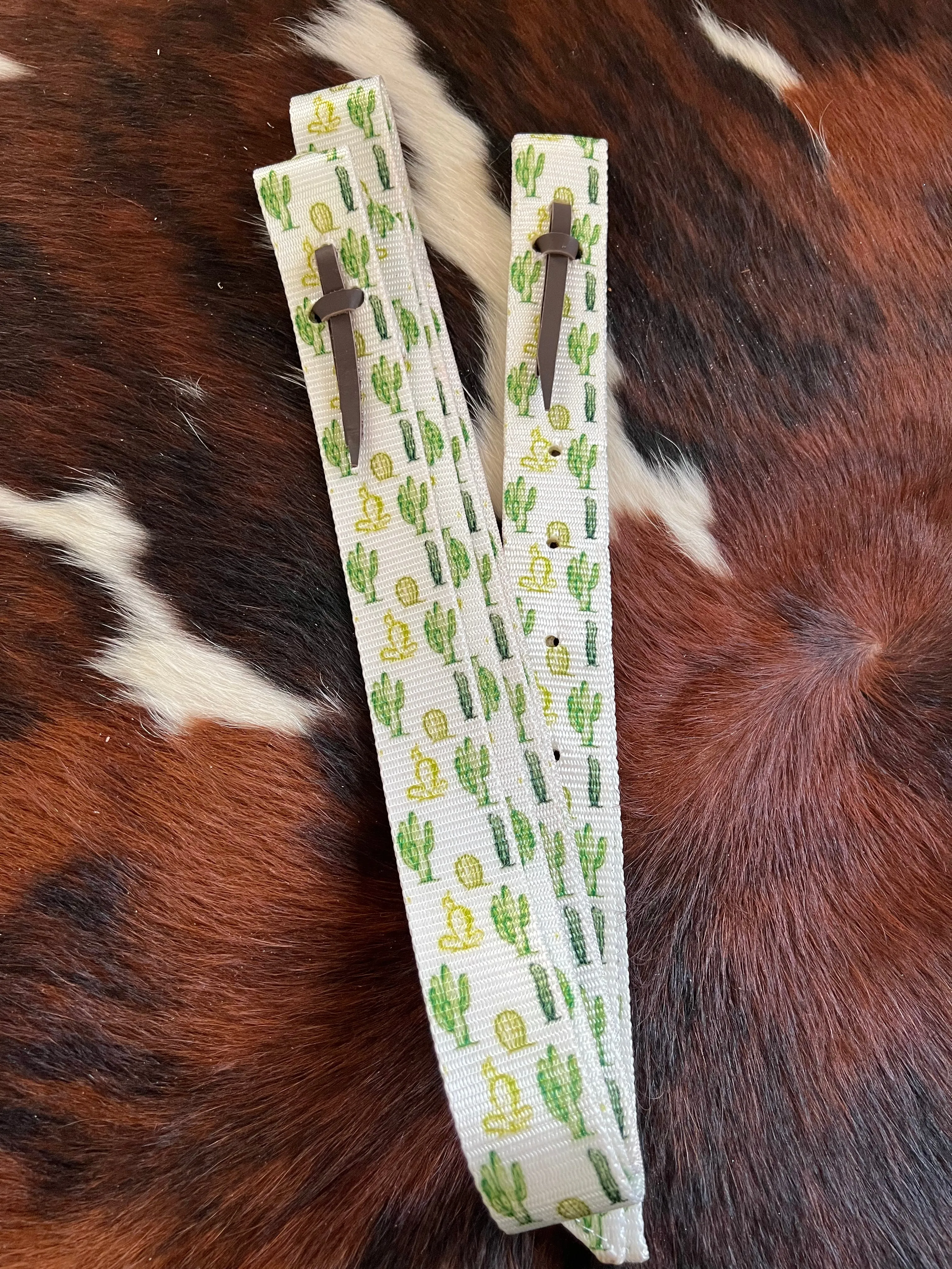 Premium Quality Cactus Print Nylon tie strap and Off Billet set