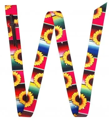 Premium Quality Serape & Sunflower Print Nylon Latigo