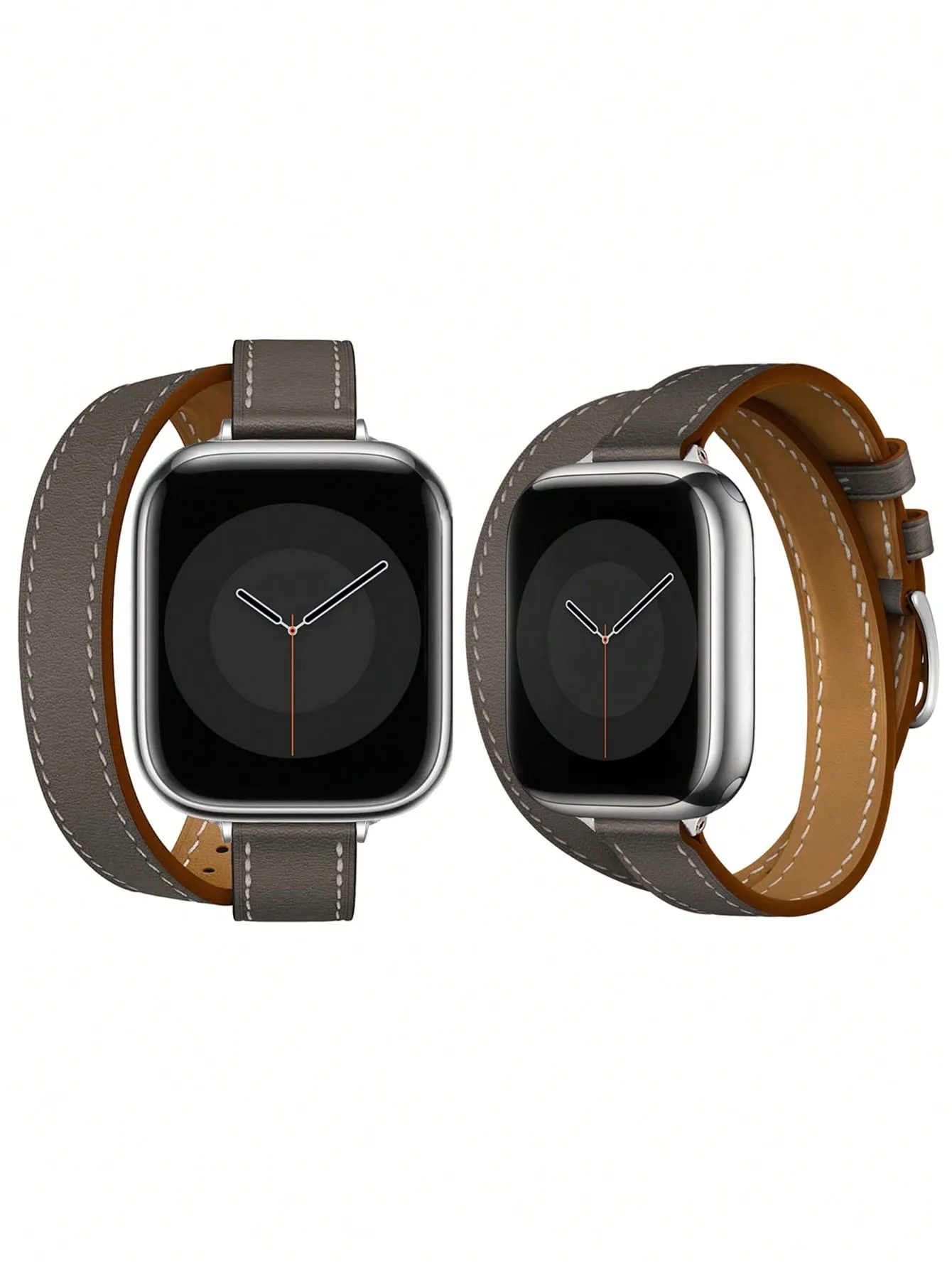 PU Leather Watchband - Dark Grey
