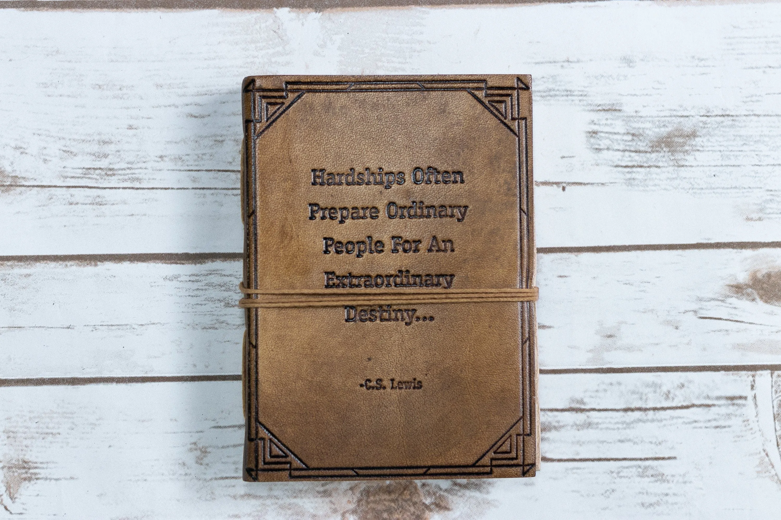 "Hardships And Extraordinary Journey" Handmade Leather Journal