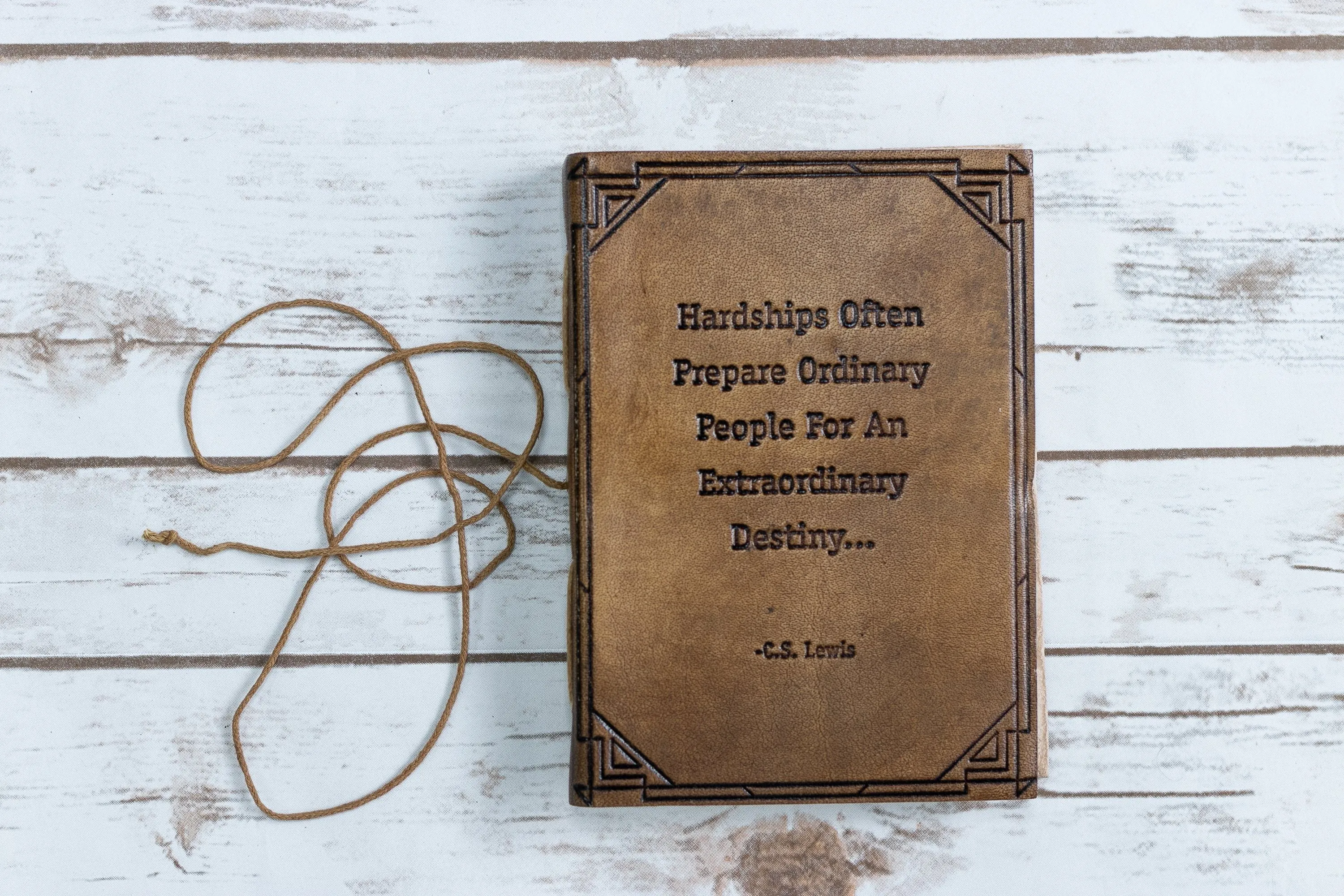 "Hardships And Extraordinary Journey" Handmade Leather Journal