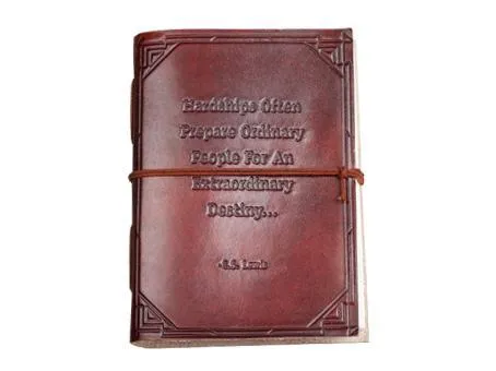 "Hardships And Extraordinary Journey" Handmade Leather Journal