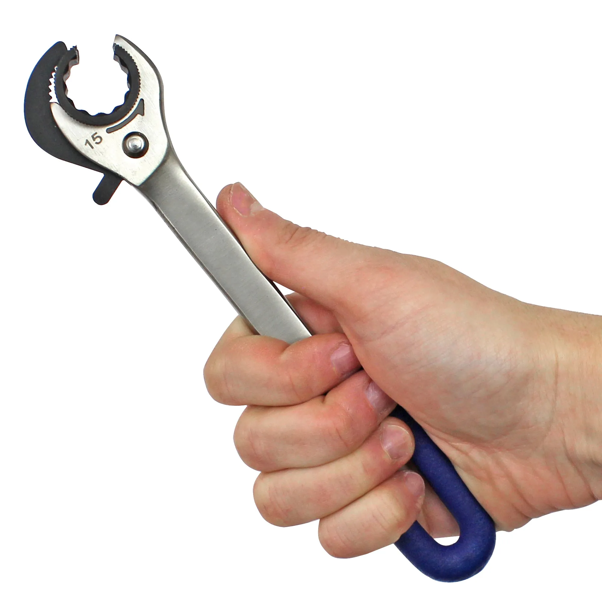 Ratcheting Open End Line Wrench Kit | Metric | 3 Wrenches - 10 mm, 12 mm, 15 mm