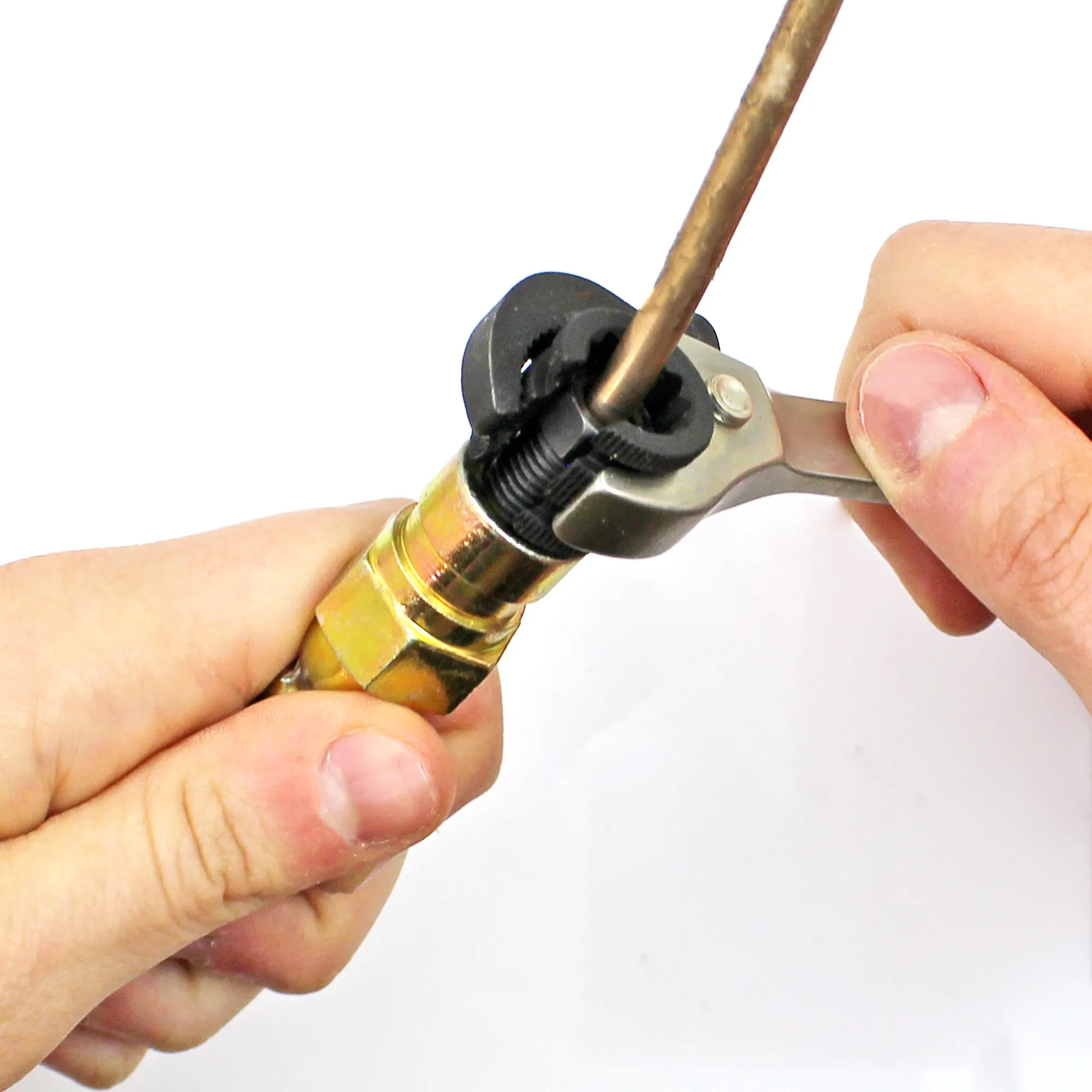 Ratcheting Open End Line Wrench Kit | Metric | 3 Wrenches - 10 mm, 12 mm, 15 mm