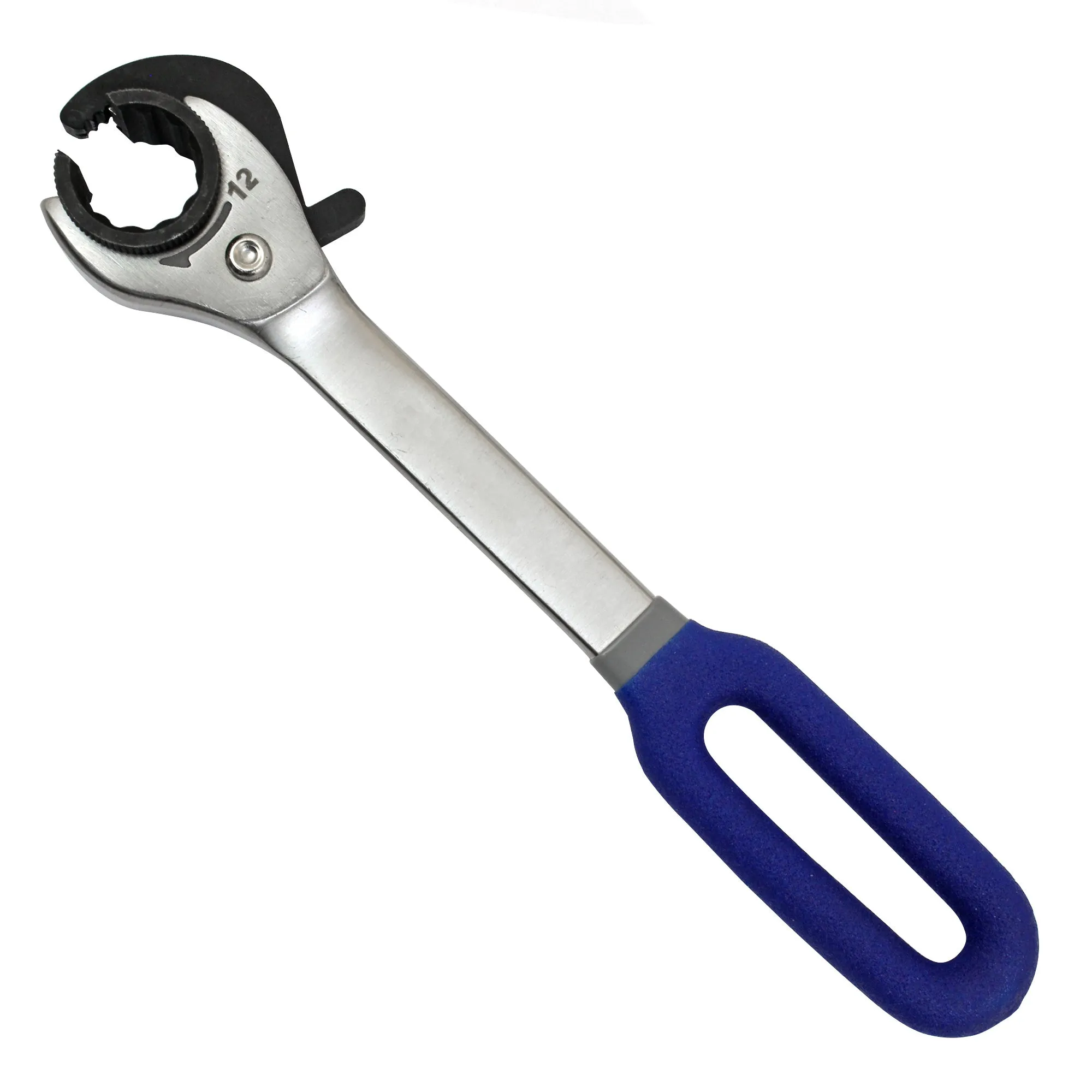 Ratcheting Open End Line Wrench Kit | Metric | 3 Wrenches - 10 mm, 12 mm, 15 mm