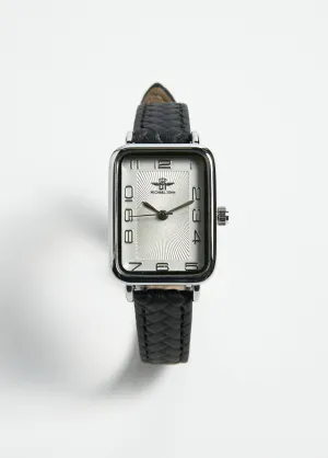 Rectangular stainless steel watch