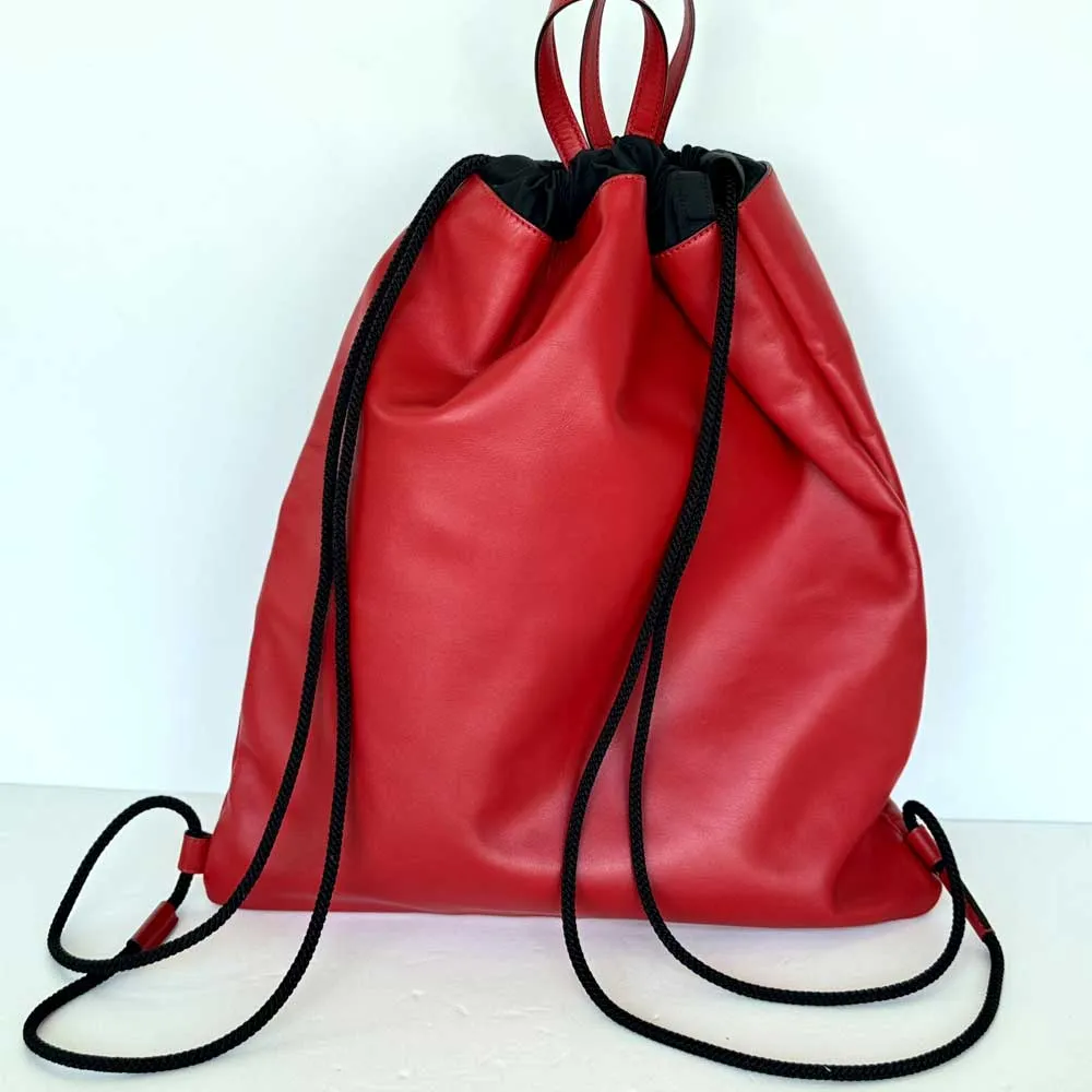 Red Ghost Drawstring Backpack