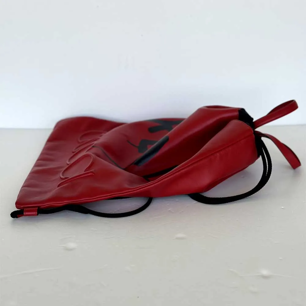 Red Ghost Drawstring Backpack