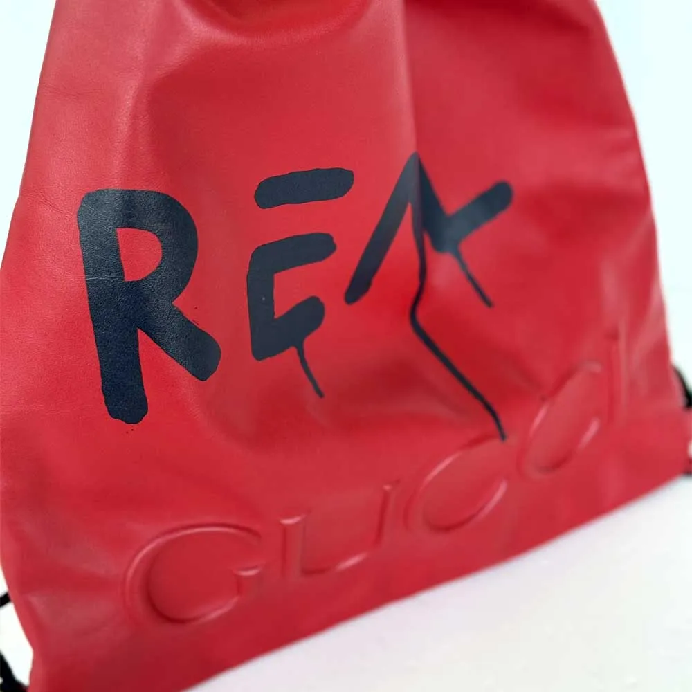 Red Ghost Drawstring Backpack