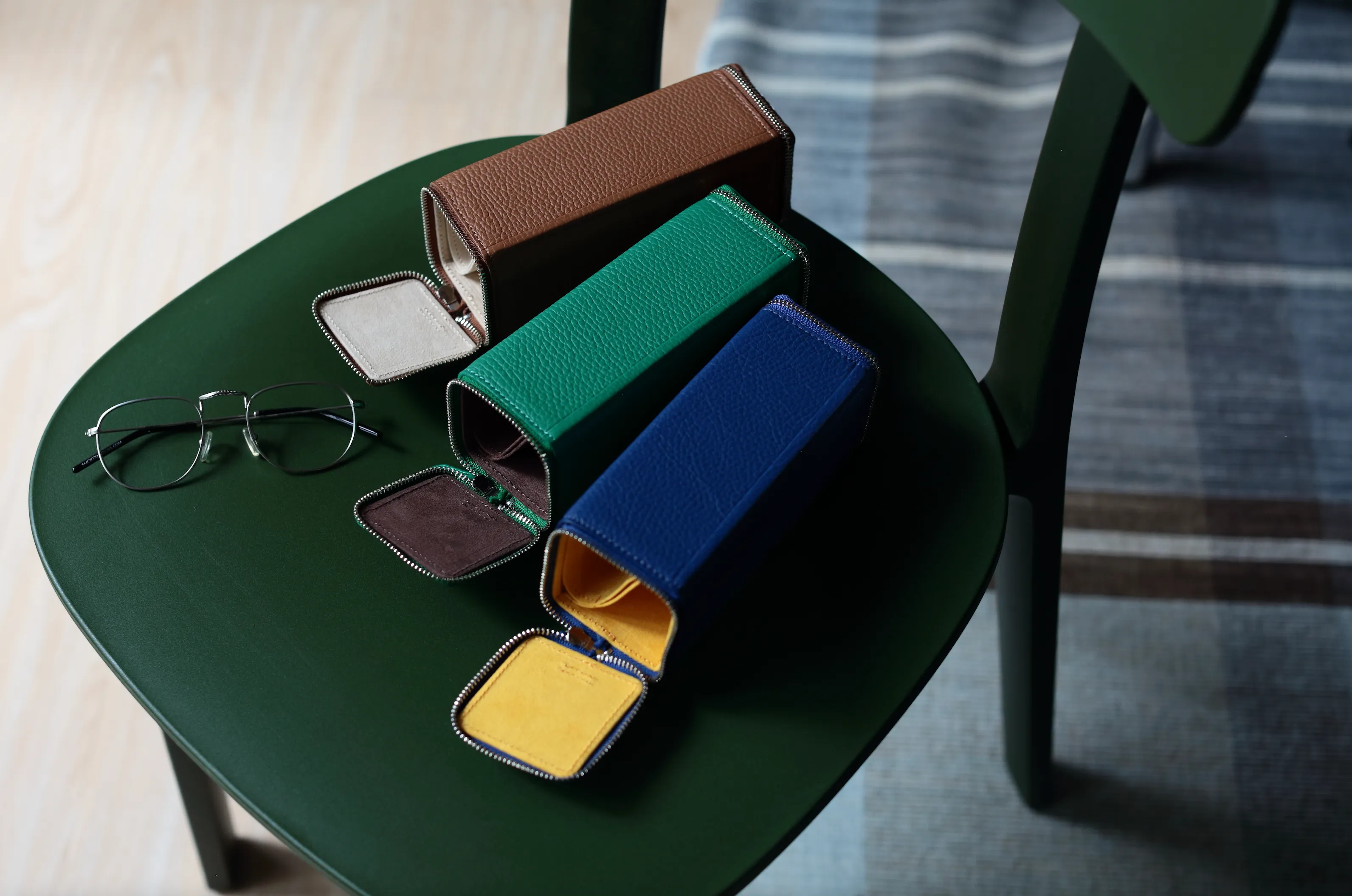 RHOMBUS PRISM CASE-Saddle Tan / Ivory