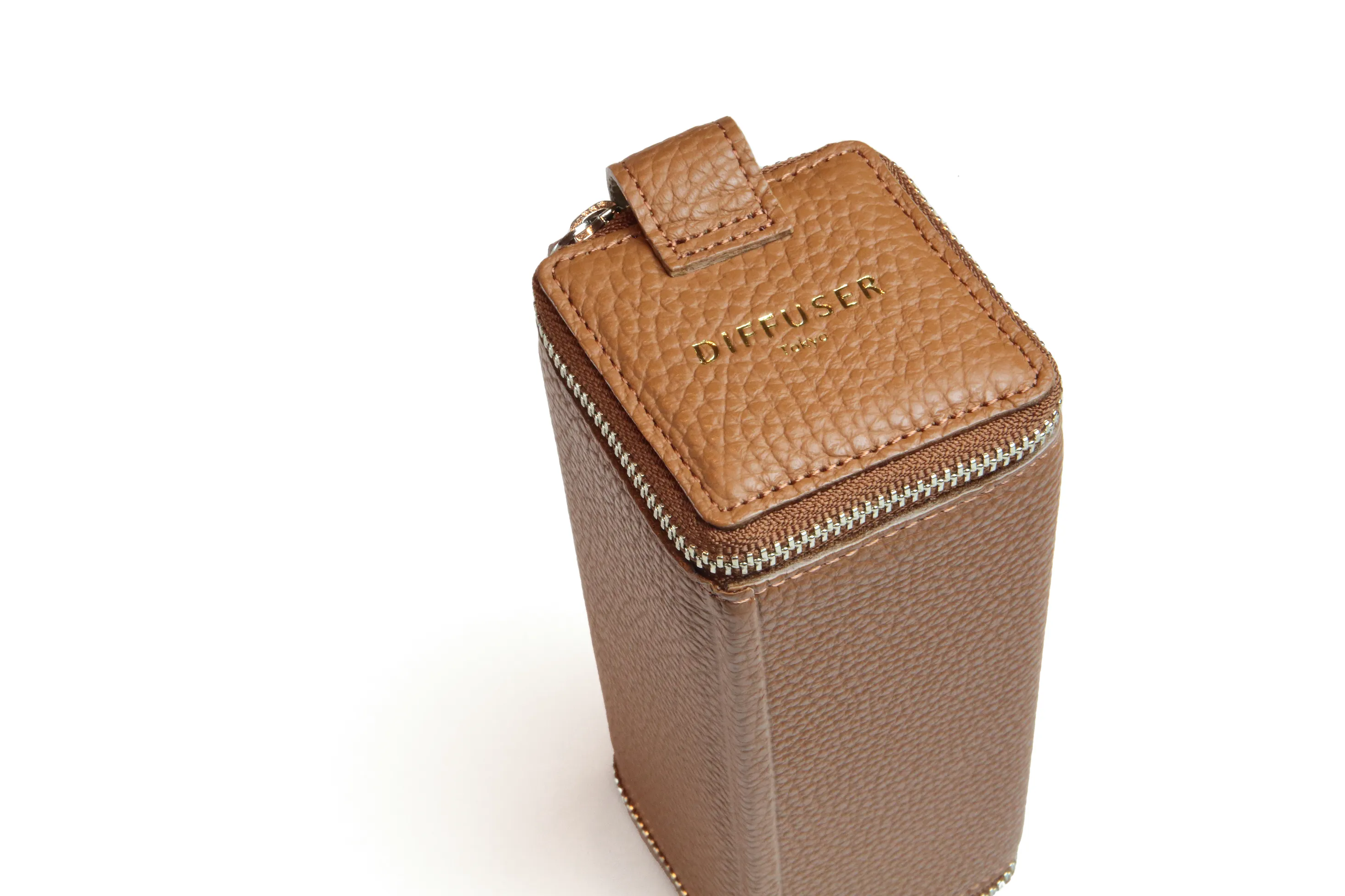 RHOMBUS PRISM CASE-Saddle Tan / Ivory
