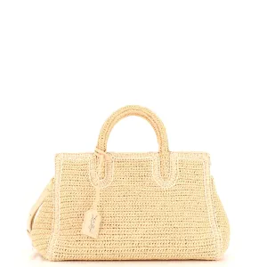 Rive Gauche Cabas Woven Raffia Small