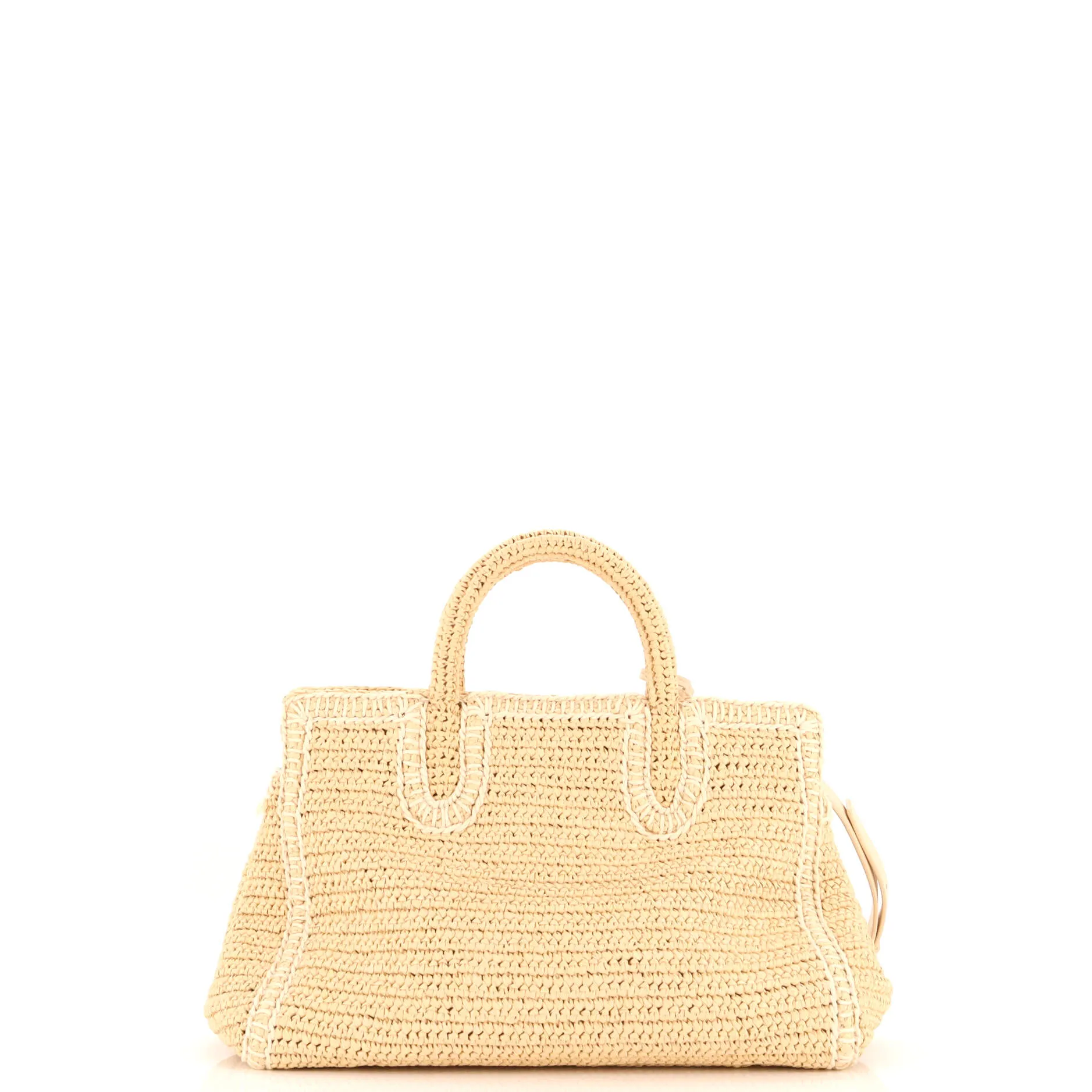 Rive Gauche Cabas Woven Raffia Small