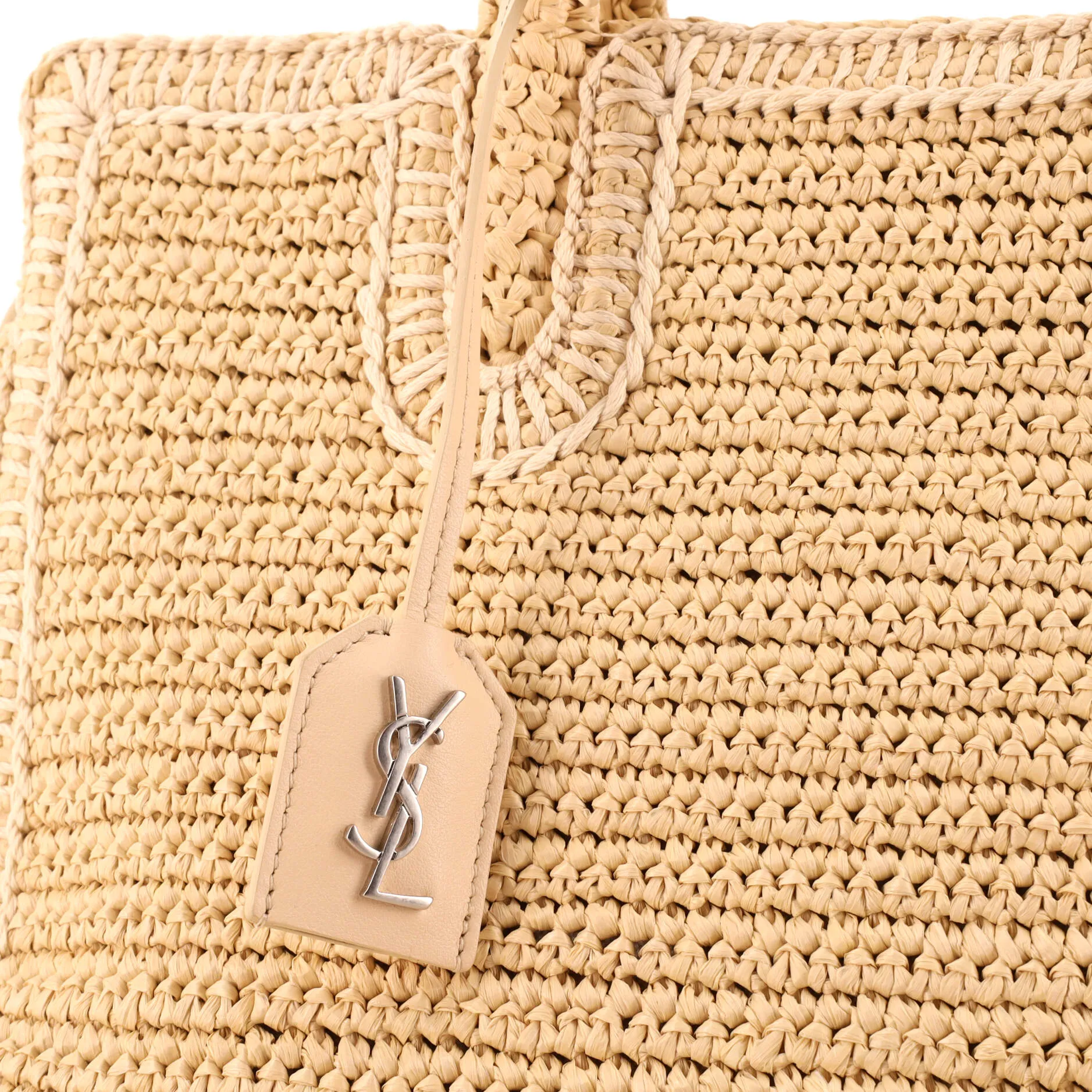 Rive Gauche Cabas Woven Raffia Small