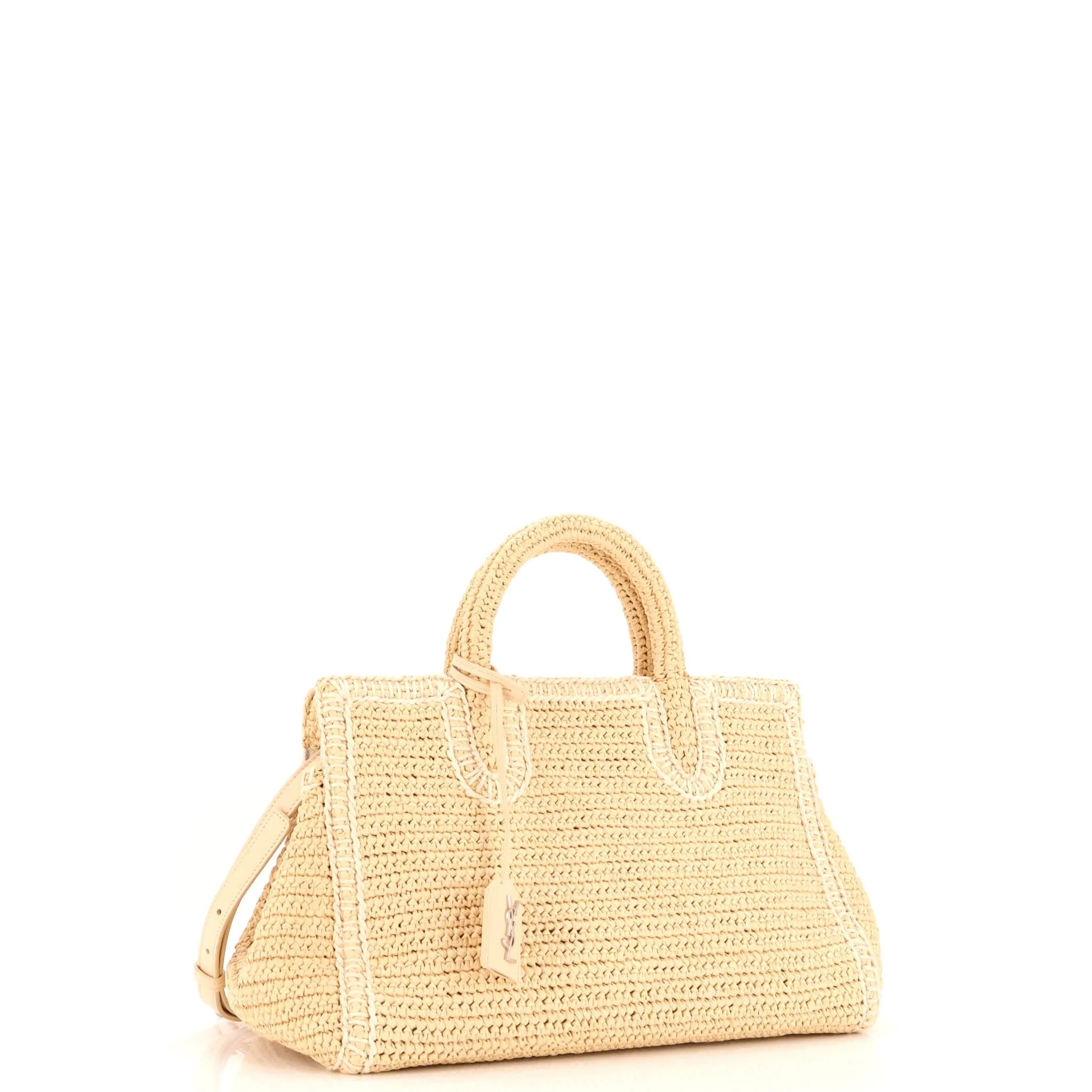 Rive Gauche Cabas Woven Raffia Small