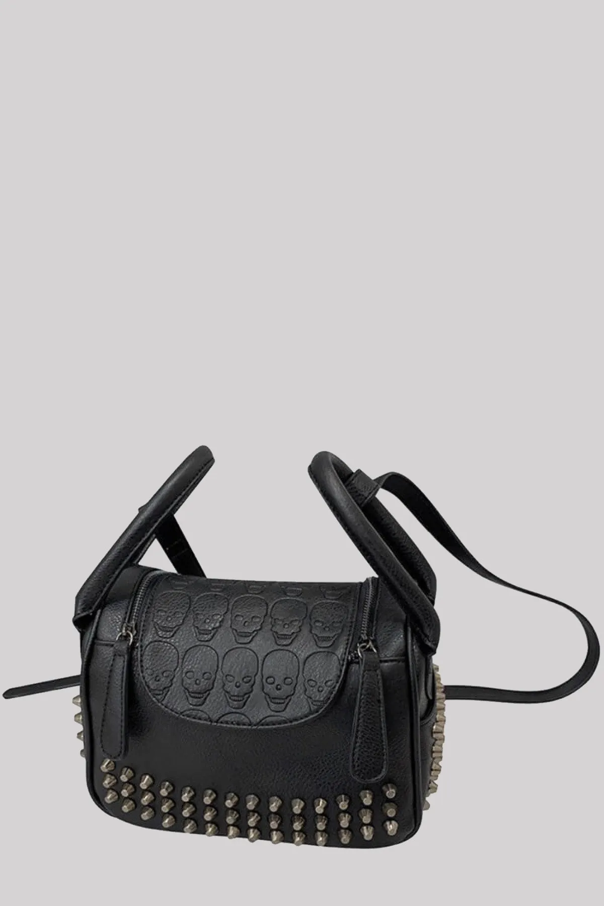 Ro Rox Griffin Studded Skull Gothic Faux Leather Bag