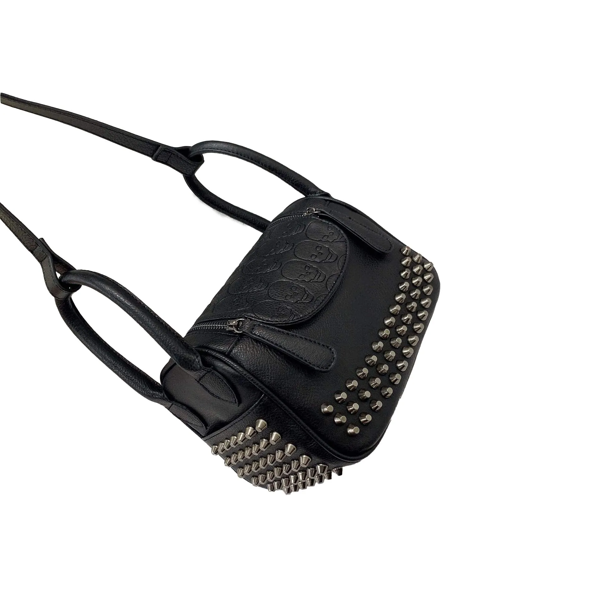 Ro Rox Griffin Studded Skull Gothic Faux Leather Bag