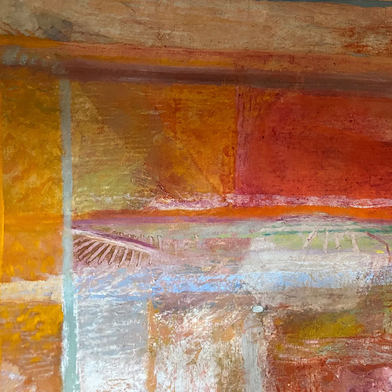 ROBERT NATKIN Oil Painting on Canvas, Interior