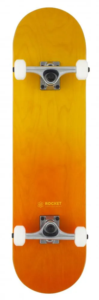 Rocket Double Dipped Complete Skateboard 8.0" - Orange / Yellow