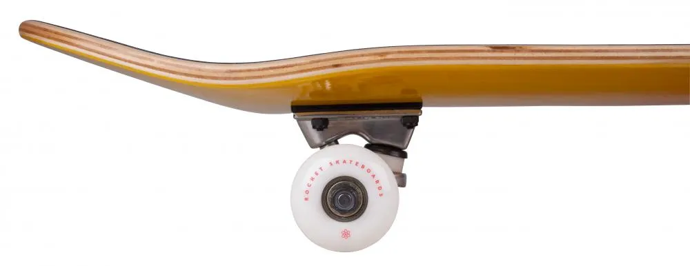 Rocket Double Dipped Complete Skateboard 8.0" - Orange / Yellow