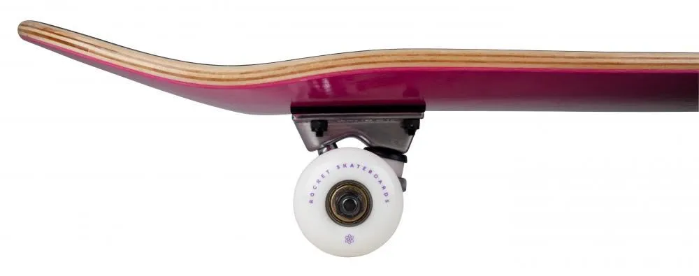 Rocket Skateboard Double Dipped Purple Complete Skateboard - 7.75"