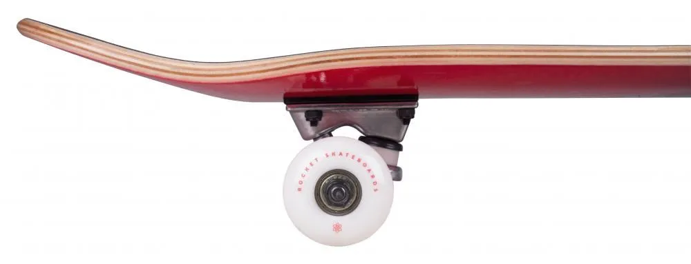 Rocket Skateboard Double Dipped Red Complete Skateboard - 7.5"