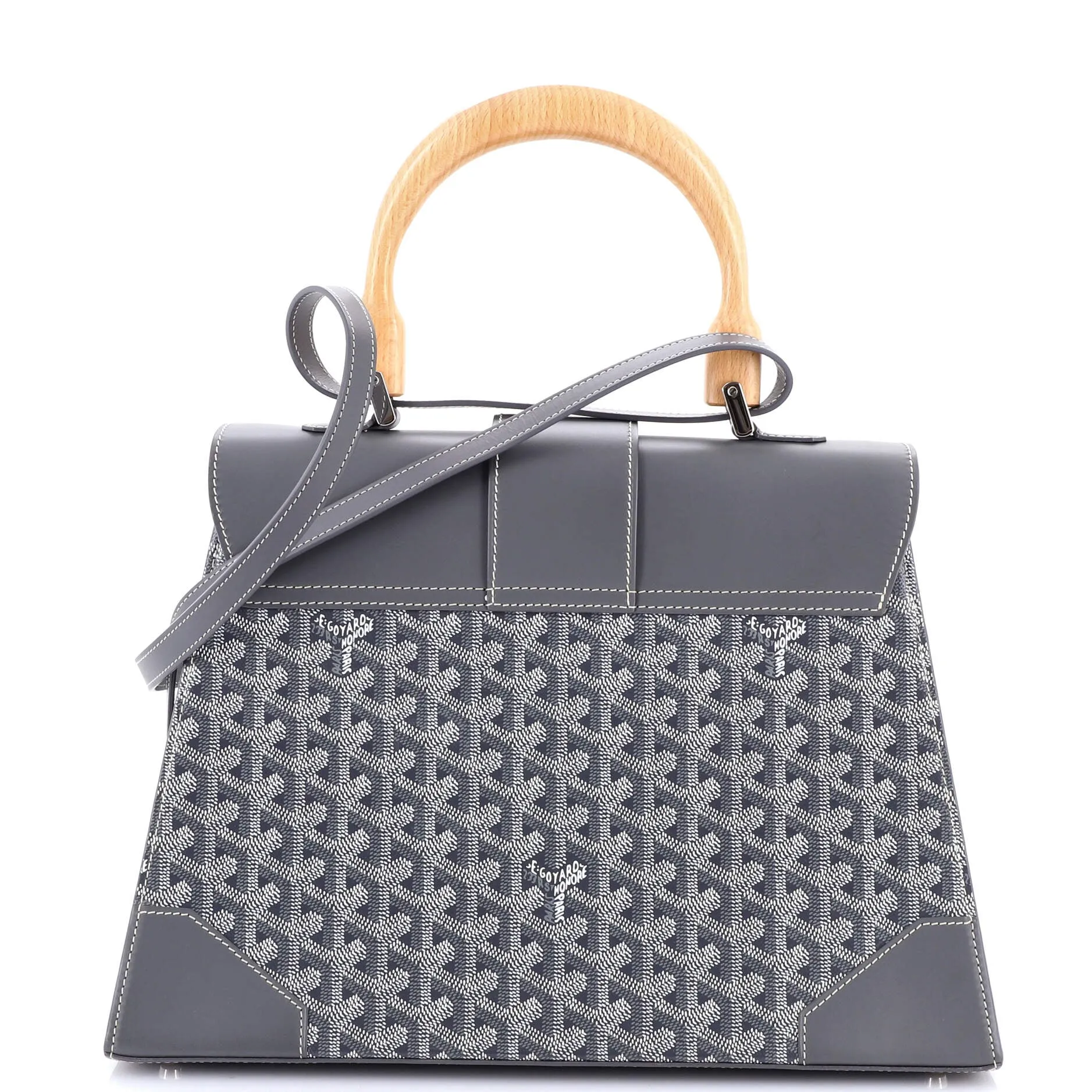 Saigon Top Handle Bag Coated Canvas with Leather MM