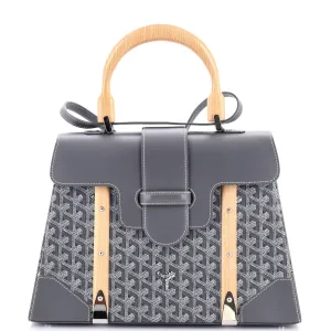Saigon Top Handle Bag Coated Canvas with Leather MM