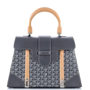Saigon Top Handle Bag Coated Canvas with Leather MM
