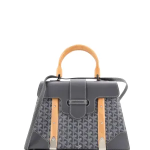 Saigon Top Handle Bag Coated Canvas with Leather MM
